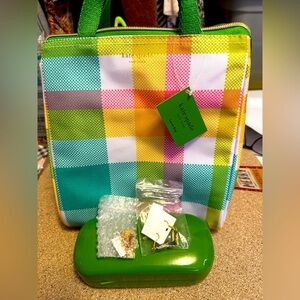 Kate spade bundle includes lunch bag Sunnies, earring & necklace w dust bag NWT